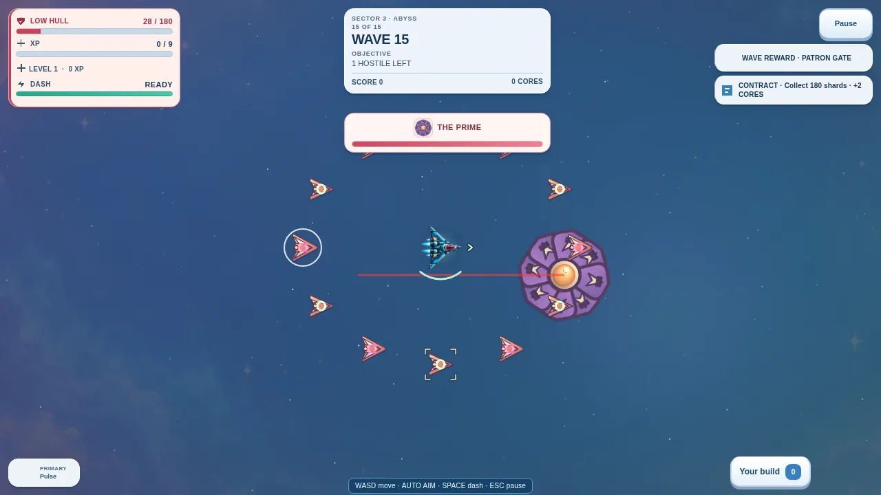 NEON VOID: Starfall Drifter — In-game 1